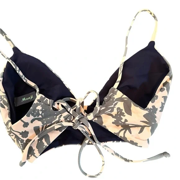 Maaji Light Pink & Navy Swimsuit Top - Picture 2 of 4